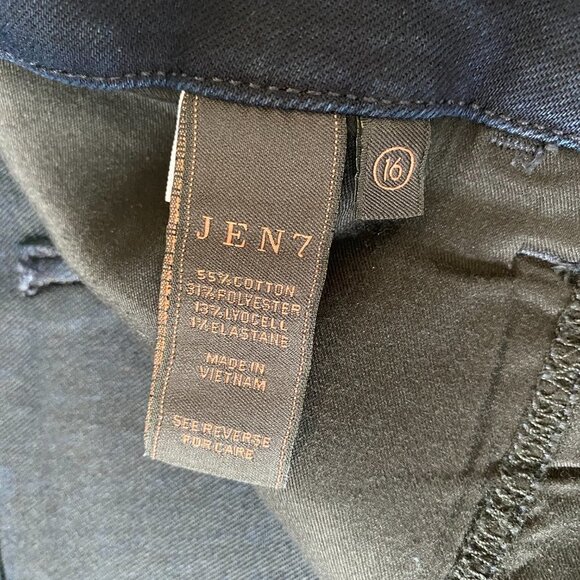 Jen7 by 7 for all mankind women's 16 dark blue ankle skinny stretch jeans - Picture 9 of 13